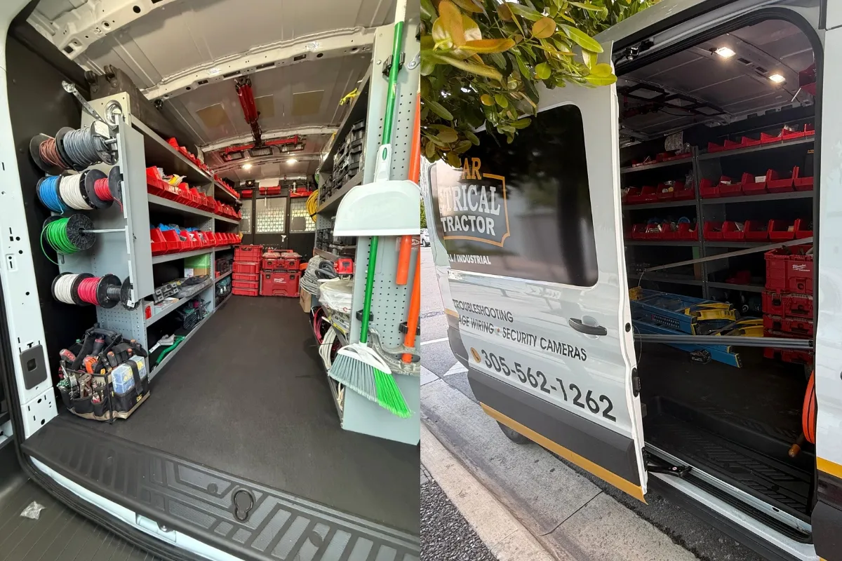 All Star Electrical Contractor service van with professional electrical tools and equipment